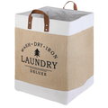 Multi functional Foldable Linen Fabric Laundry Basket - 50*32*32CM