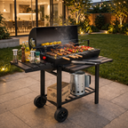 Outdoor Party Automatic Roaster Rotisserie Kit Barrel Bbq Grill