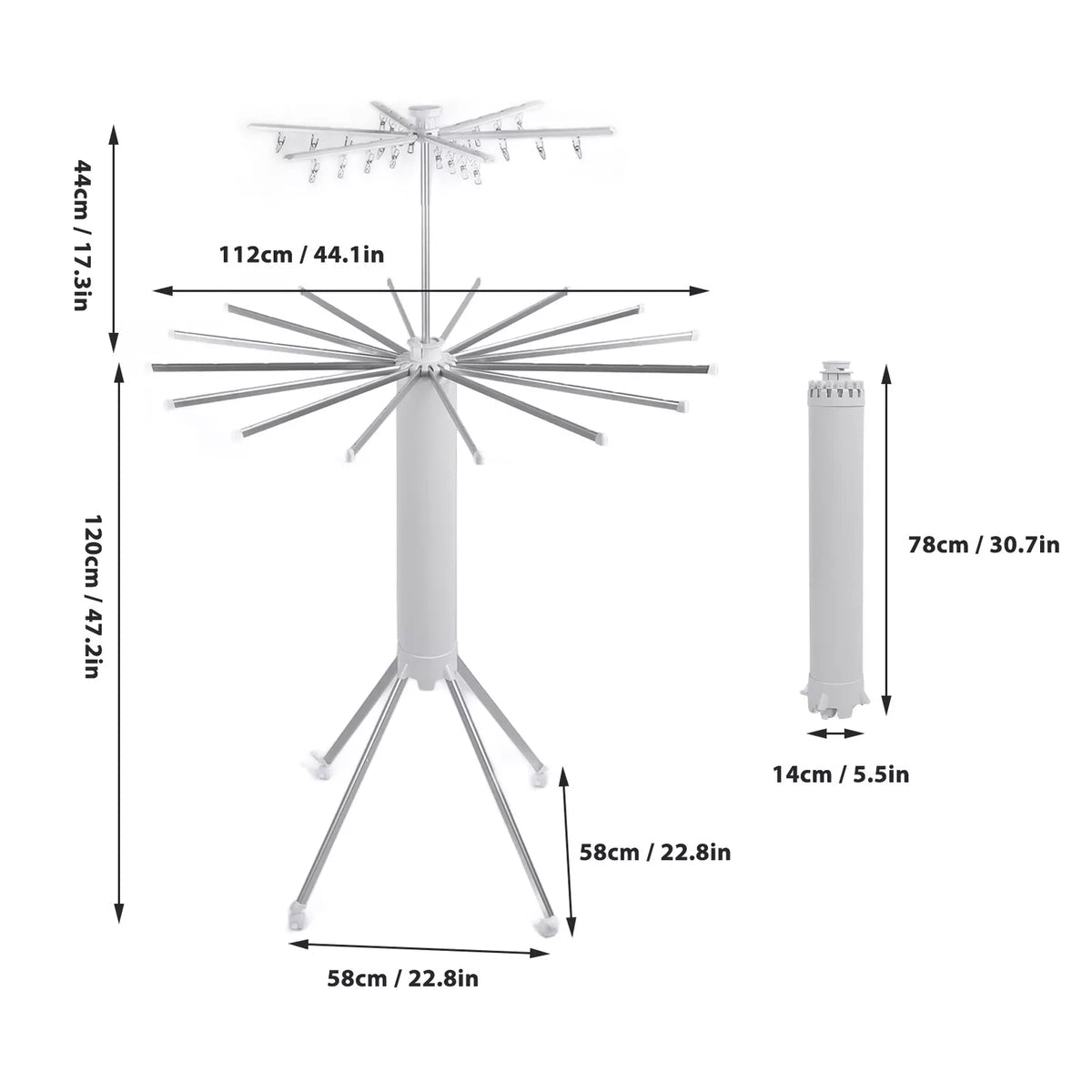 FOLDABLE LAUNDRY STAND TRIPOD