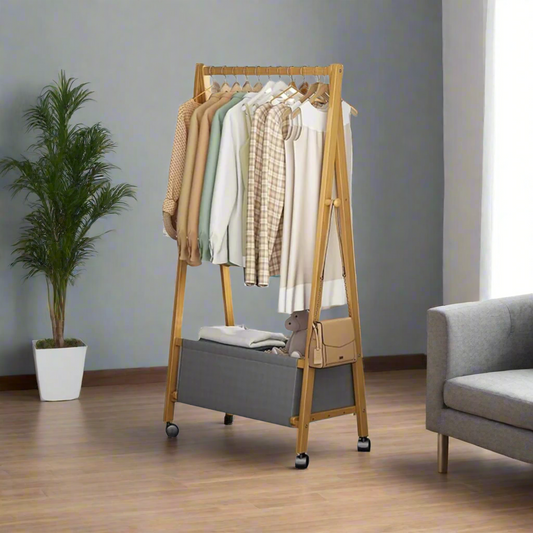 BAMBOO WOODEN CLOTHES STAND