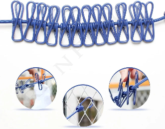 Portable Clothesline With 12 Clip