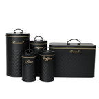 5 Pcs Metal Kitchen Jar Set