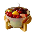 European Style Transparent Glass Fruit Basket