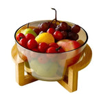 European Style Transparent Glass Fruit Basket
