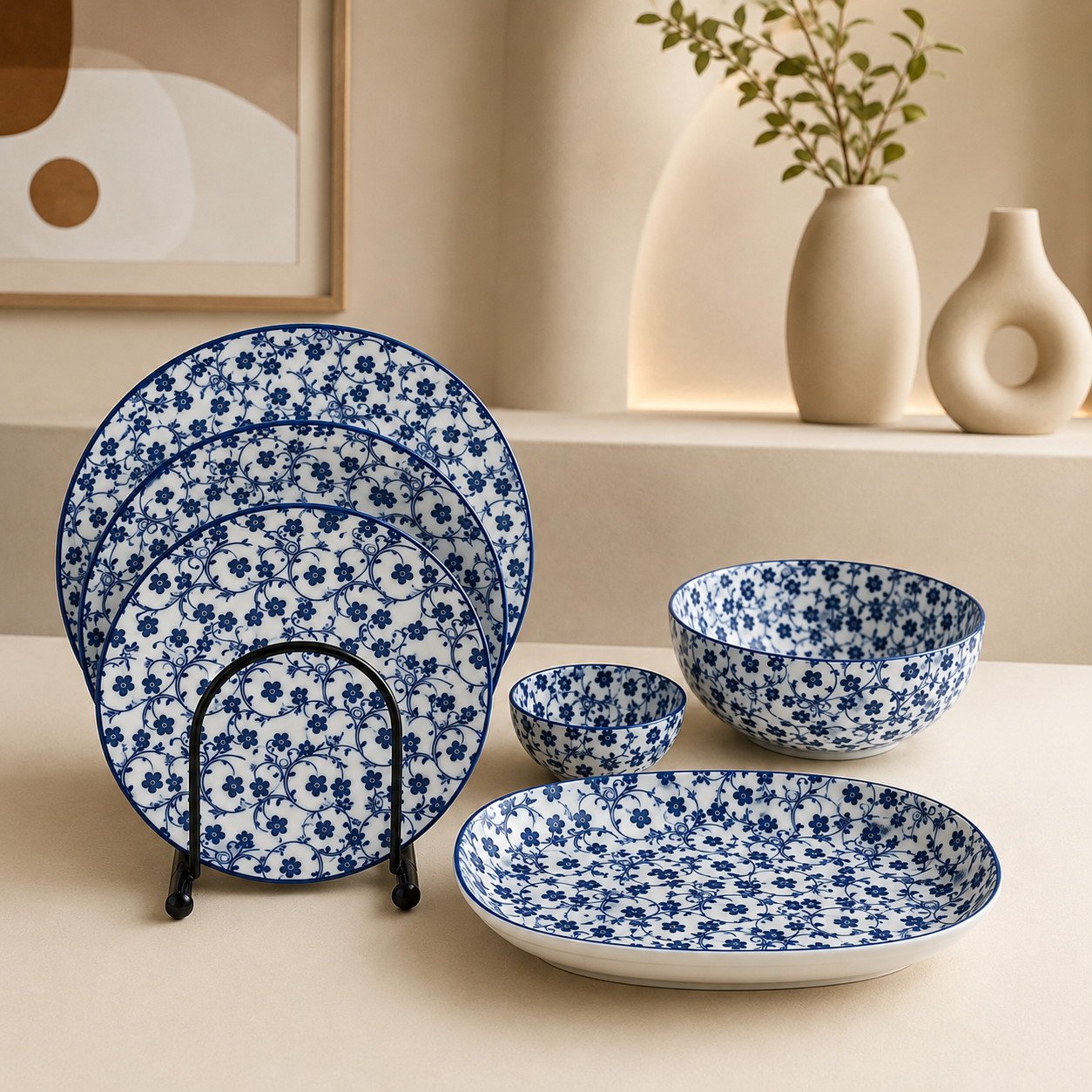 Danny Home™
Danny Home Blue Flower Dinner Set