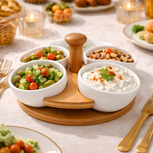 Ceramic Luxury Condiment Bowl Set - 4 Pieces