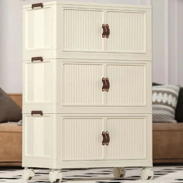 3 Layer Folding Storage Wardrobe With Wheels