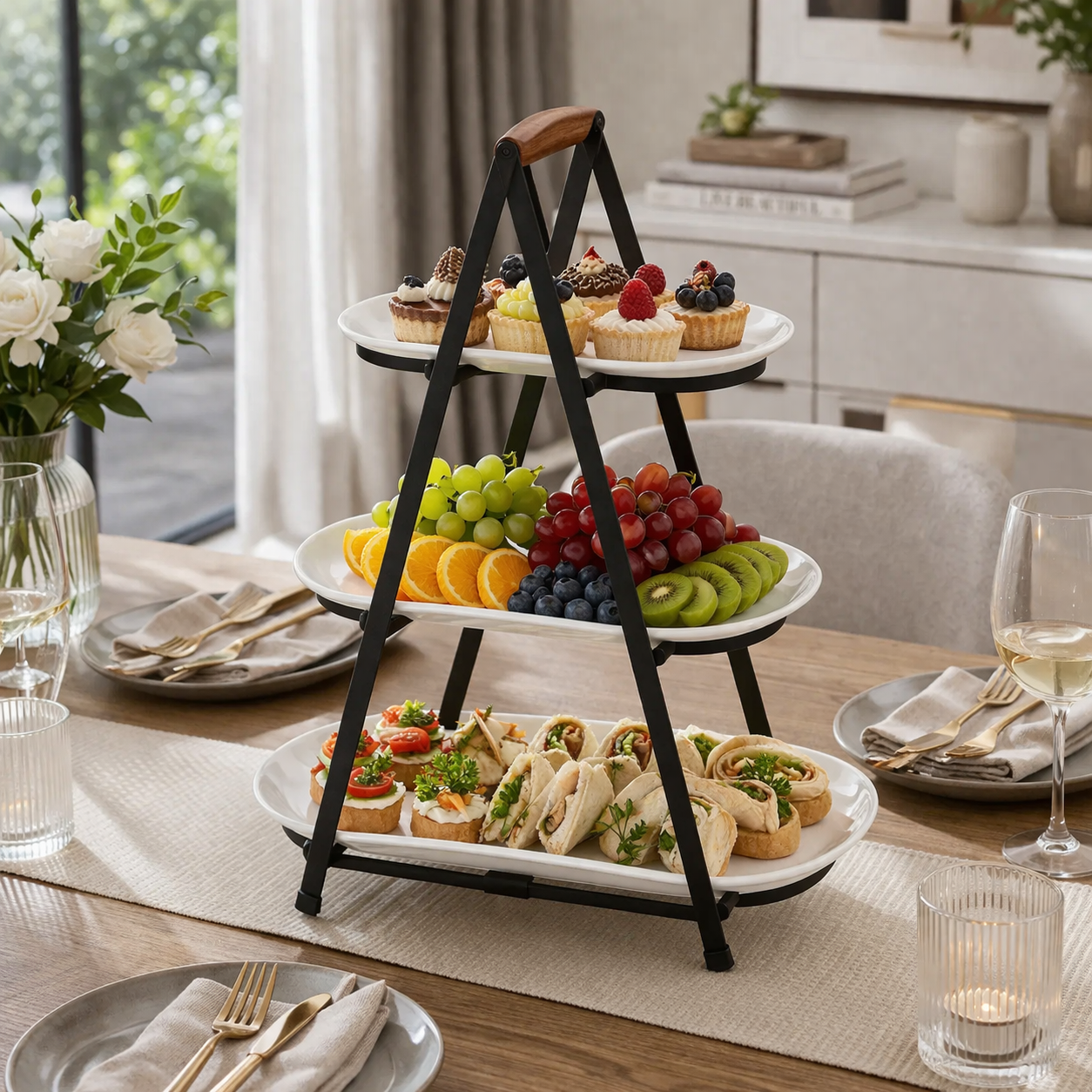Danny Home 3 Tier Serving Stand & Platter Set