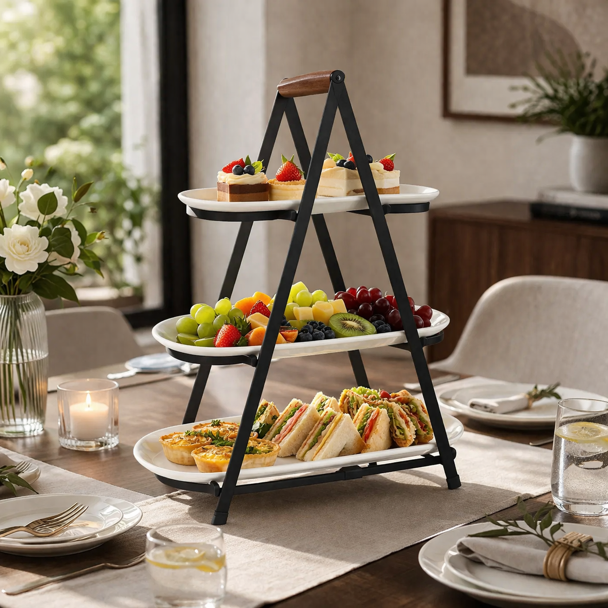 Danny Home 3 Tier Serving Stand & Platter Set