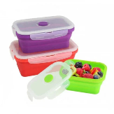 Collapsible Silicone Food Storage Containers (3 Pcs)