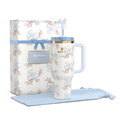 The Stanley X LoveShackFancy Holiday Quencher | 40 OZ - Rosa Beaux Blue