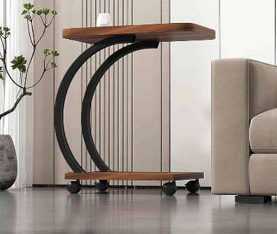 Stylish C-Shaped Side Table