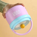 Stainless Steel Lunch Box with Foldable Spoon & Handle