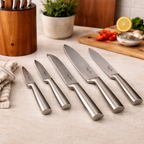 Danny Home 5 Piece Knife Set With Acacia Wood Block