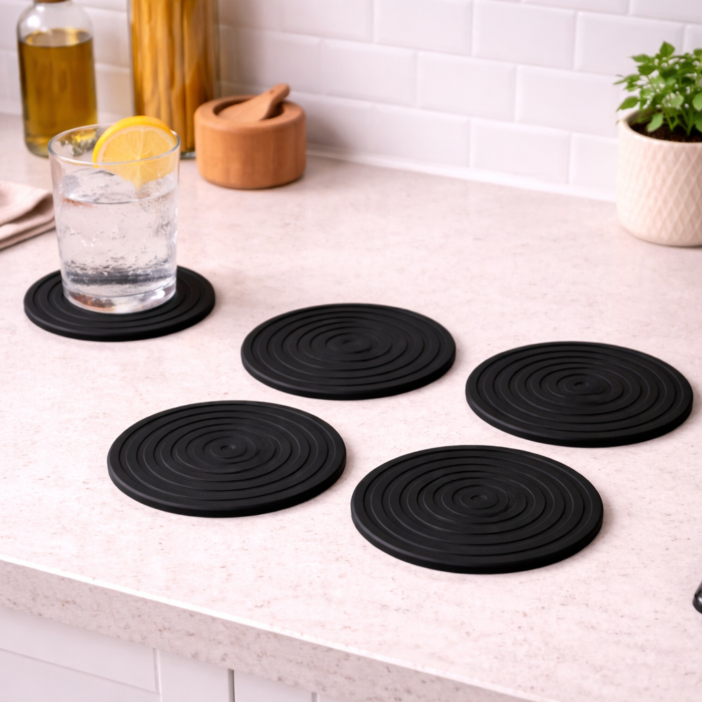 Danny Home Silicone Coaster Set 4pcs 10cm