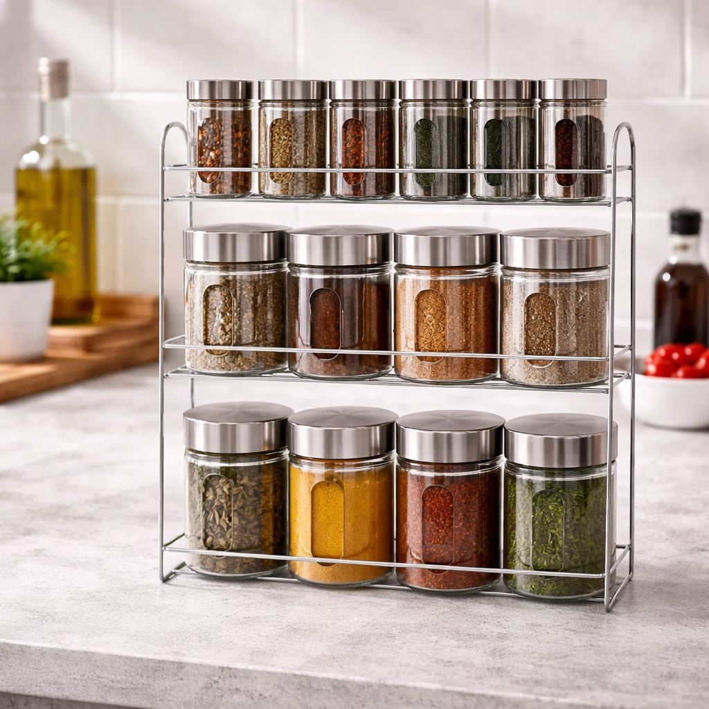 Danny Home Seasoning Bottle Set with Stand 12pcs