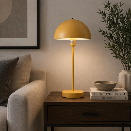 Danny Home Yellow Metal Table Lamp 46.5cm