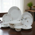 26-Piece Opalware Dinner Set – Elegant Leaf Design