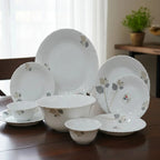 26-Piece Opalware Dinner Set – Elegant Leaf Design