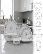 Rosé Grace 26-Piece Premium Opalware Dinner Set