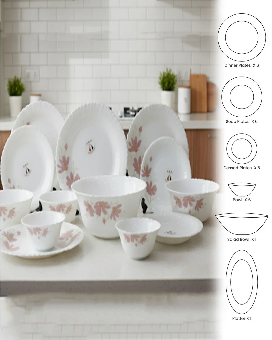 Opal New Style Dinner Set