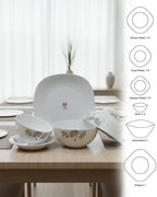 Floral Elegance Opal Dinner Set