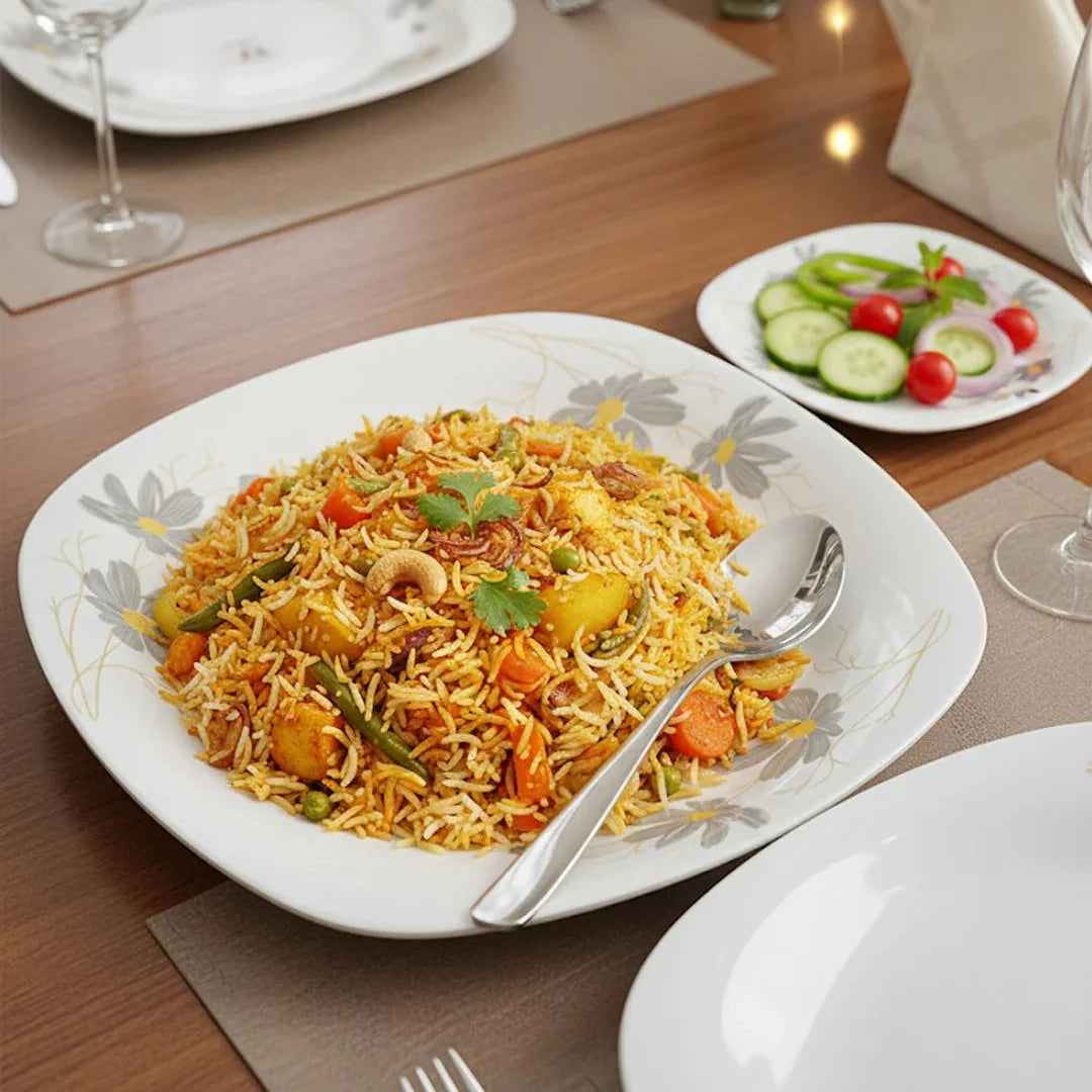 Floral Elegance Opal Dinner Set