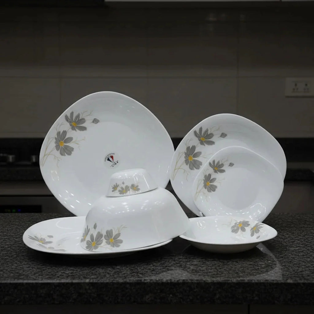Floral Elegance Opal Dinner Set