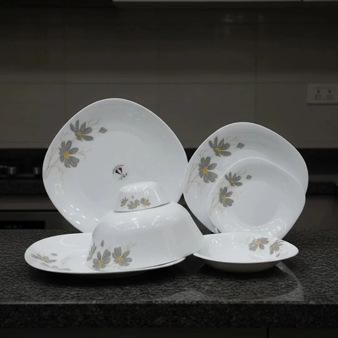 Floral Elegance Opal Dinner Set