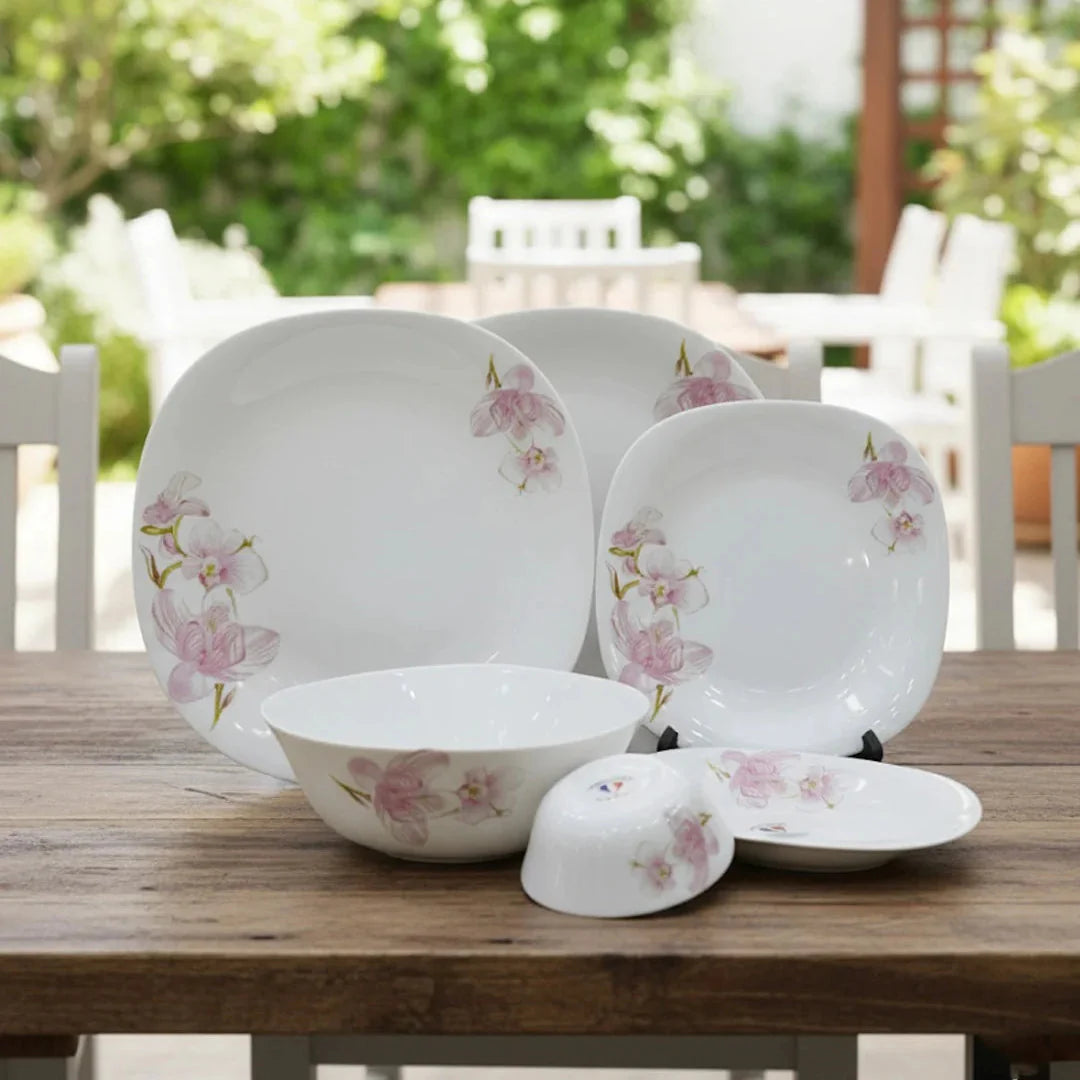 Orchid Blossom Opal Dinner Set