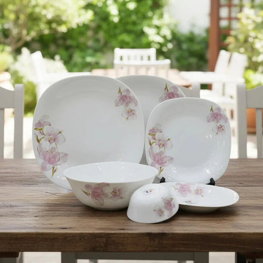 Orchid Blossom Opal Dinner Set