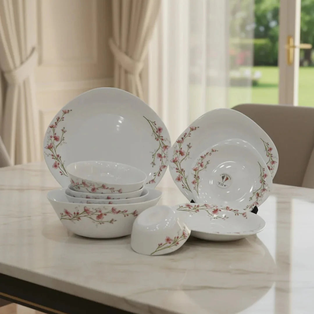 Elegant Cherry Blossom Dinnerware Set – 26 Pieces