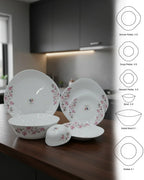 Pink Petal Bloom Dinnerware Set – 26 Pieces