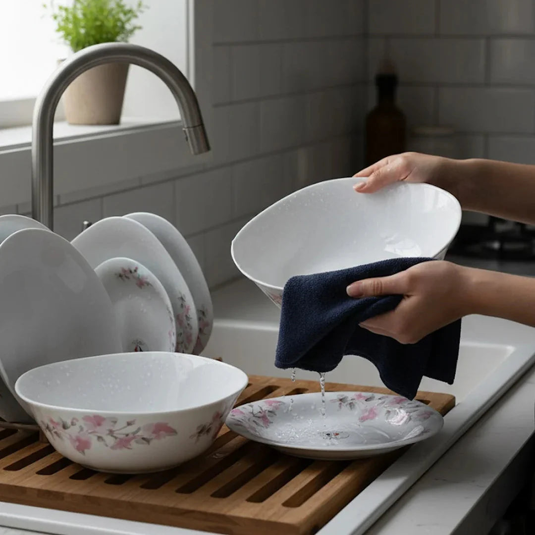 Pink Petal Bloom Dinnerware Set – 26 Pieces
