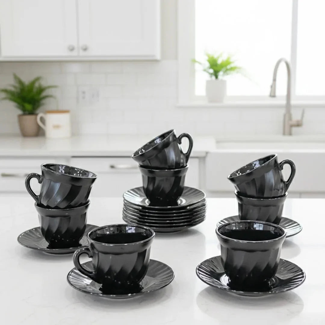 Elegant Black Dinnerware Set