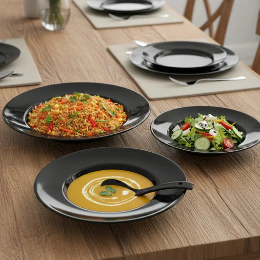 Luxury Black Dinnerware Set