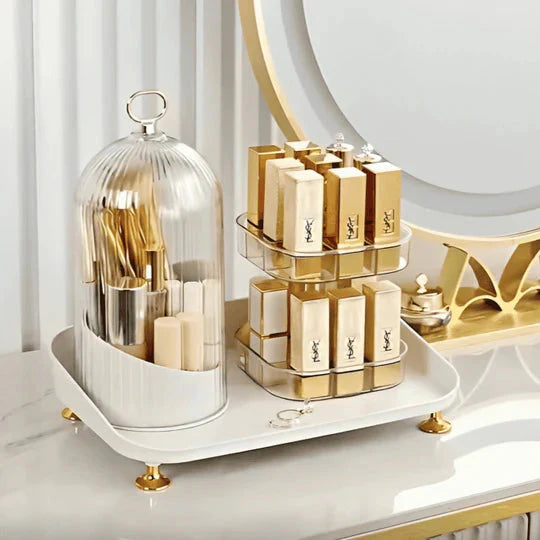 Rotating Style Brush & Lipstick Organizer