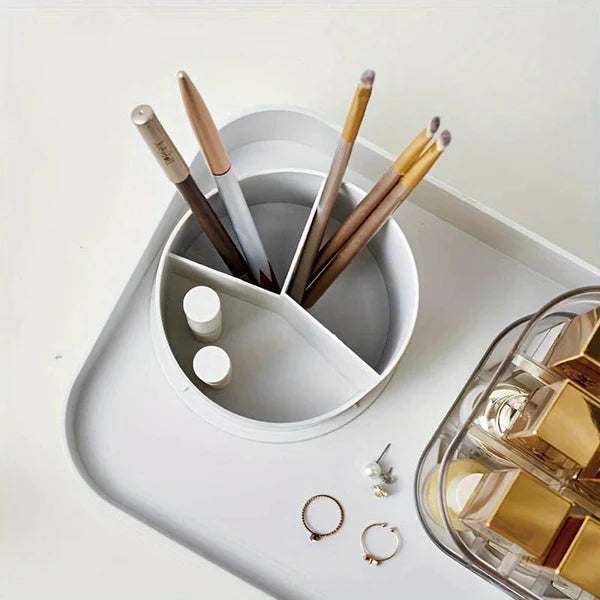 Rotating Style Brush & Lipstick Organizer