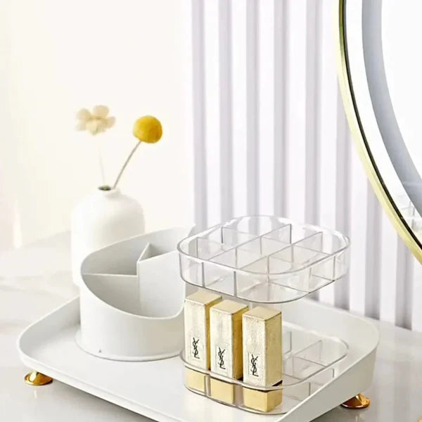 Rotating Style Brush & Lipstick Organizer