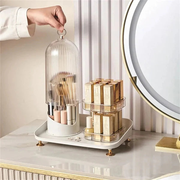 Rotating Style Brush & Lipstick Organizer