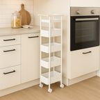 Binca 5 Tier Utility Trolley - White