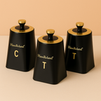 HausRoland Luxe Trio Canister Set - Black