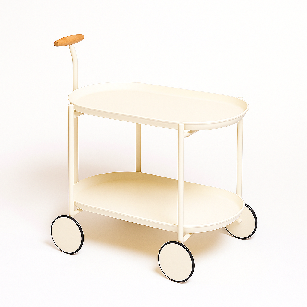 2 Tier Utility Storage Coffee & Tea Serving Trolley