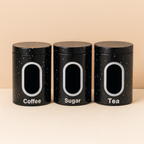 HausRoland Modern Speckled Container Set - Black