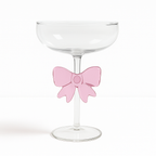 Pink Bow Dessert Glass