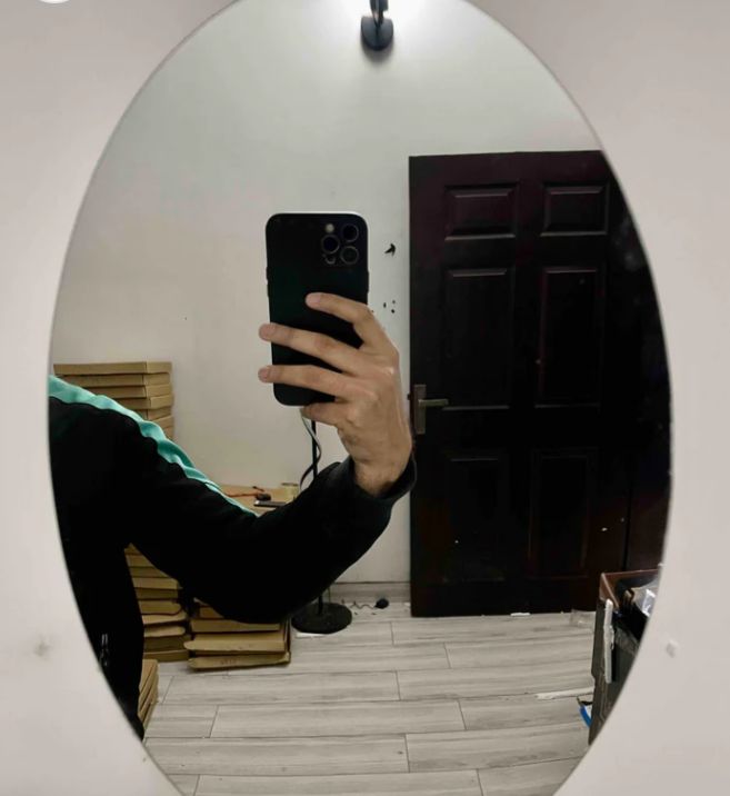 Oval Shape Self Adhesive Mirror