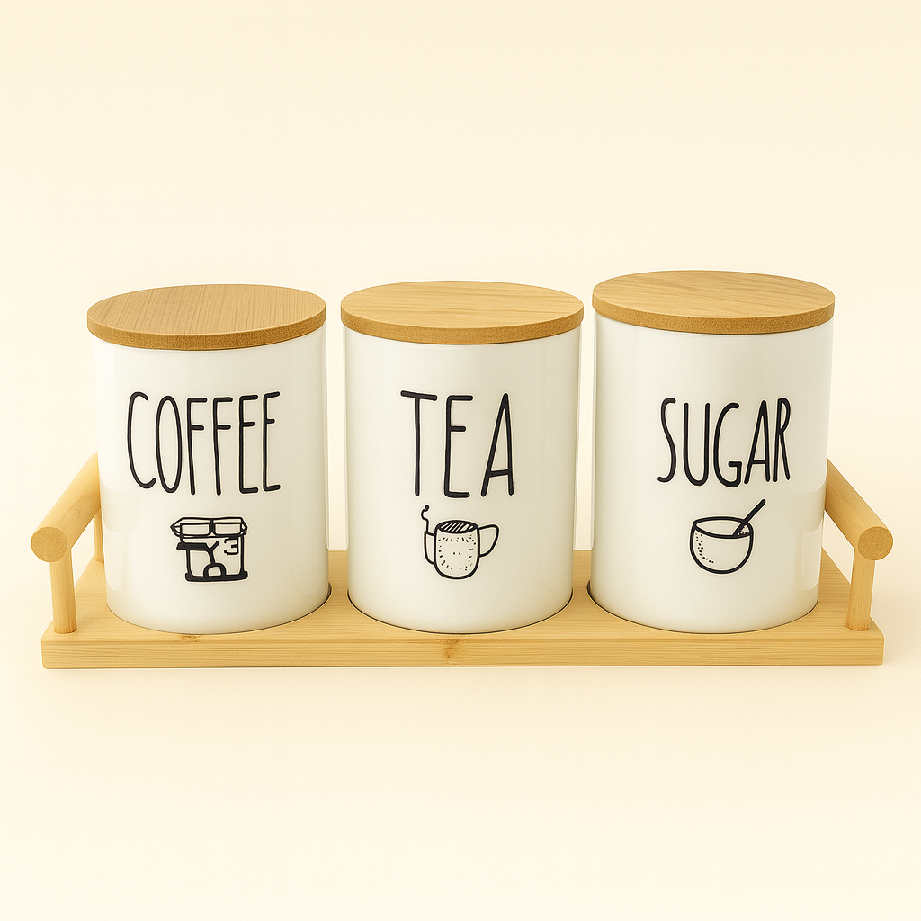 Ceramic Storage Jar Trio