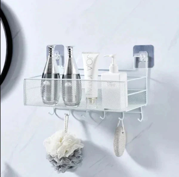 Self Adhesive Iron Shelf With Hook (Premium Quality)