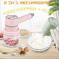 2 in 1 Electric Hand Mixer & Food Chopper with Detachable 3