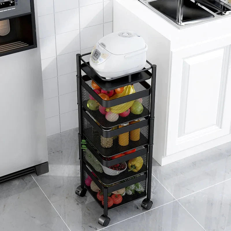 Premium Quality Kitchen Vegetable Basket Rotating Organizers